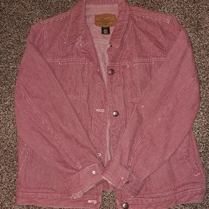 Red Striped Jean Jacket